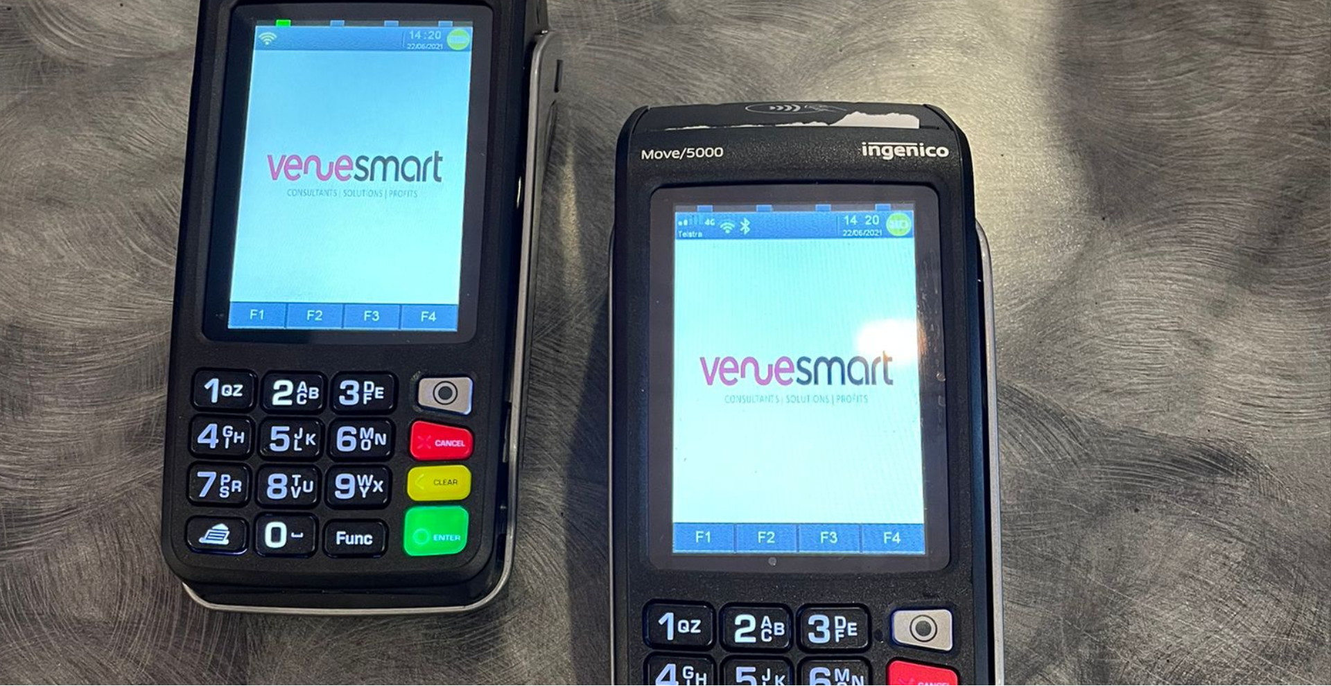 two Venue Smart ingenico EFTPOS machines for a small Australian business